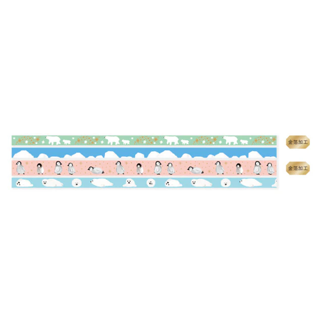 RyuRyu | Set de Washi Tapes Slim Ice Friends - Image 2