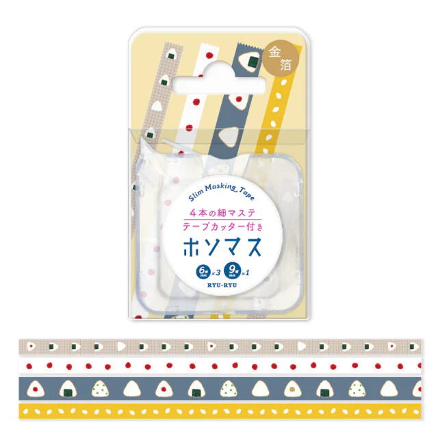 RyuRyu | Set de Washi Tapes Slim Rice Ball Onigiri
