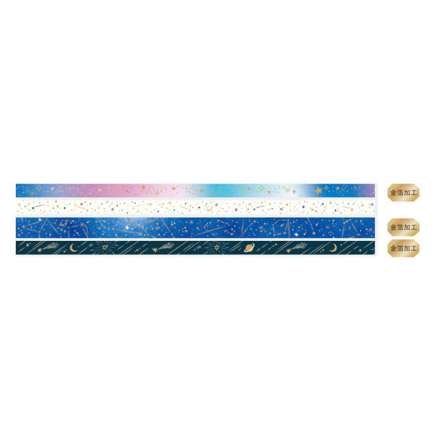 RyuRyu | Set de Washi Tapes Slim Strolling Under The Stars - Image 2