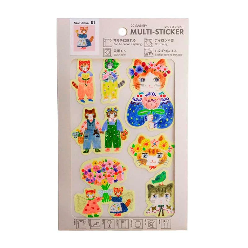 Sanby | Pegatinas Multi-Sticker Aiko Fukawa Cat Lover