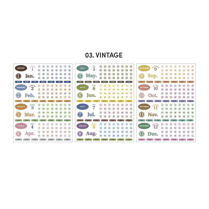 Iconic | Pegatinas Diary Date 03 Vintage - Image 2