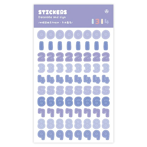 Mo Card | Pegatinas Secret Jelly Numbers Grape