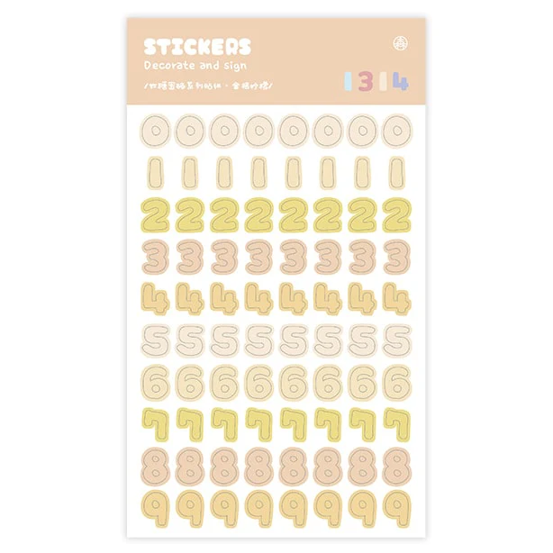 Mo Card | Pegatinas Secret Jelly Numbers Kumquat