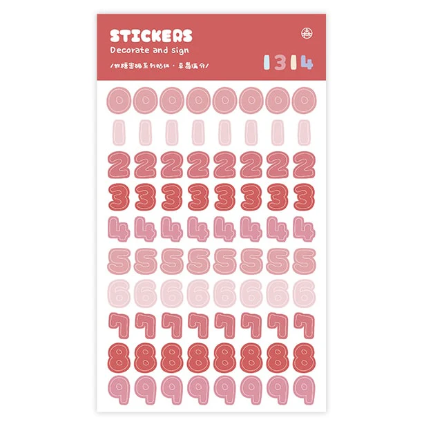 Mo Card | Pegatinas Secret Jelly Numbers Strawberry