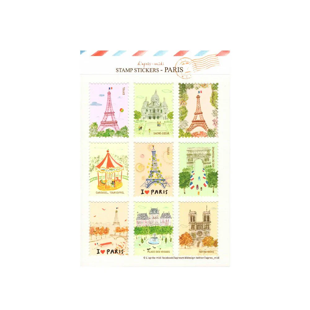 Suatelier | Pegatinas Post Stamp L'après-midi Paris