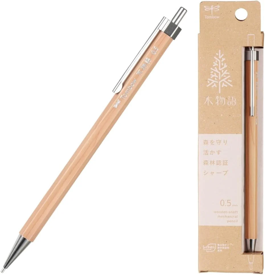 Tombow | Portaminas Wooden Monogatari 0.5 Natural