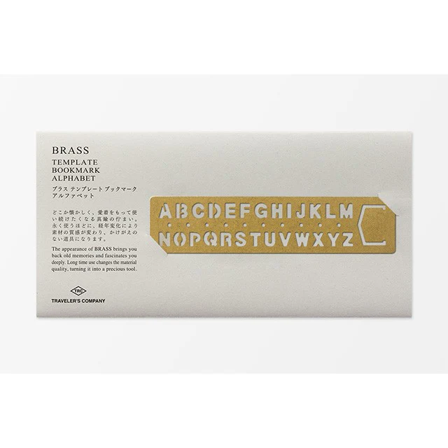 Traveler's Company | Marcapáginas Brass Template Alphabet - Image 5