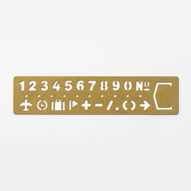 Traveler's Company | Marcapáginas Brass Template Number