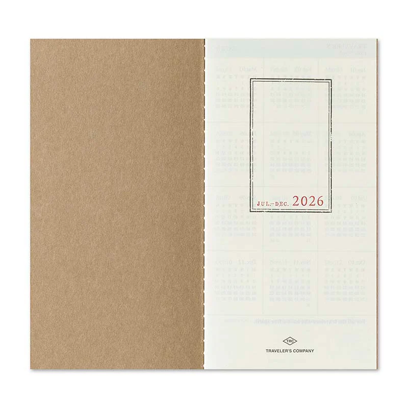 Traveler's Company | Recambio Agenda Traveler's Notebook Regular Semanal Vertical 2026 (JUL - DEC) - Image 3