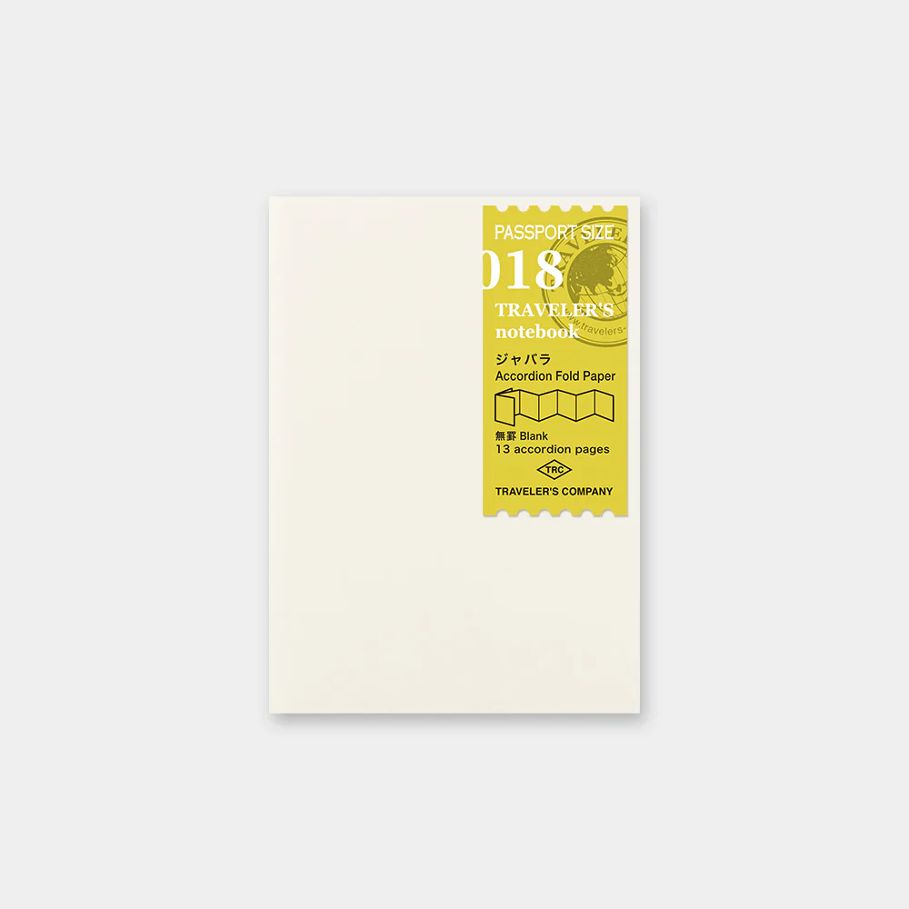 Traveler's Company | Recambio Passport 018 Accordion Fold Paper