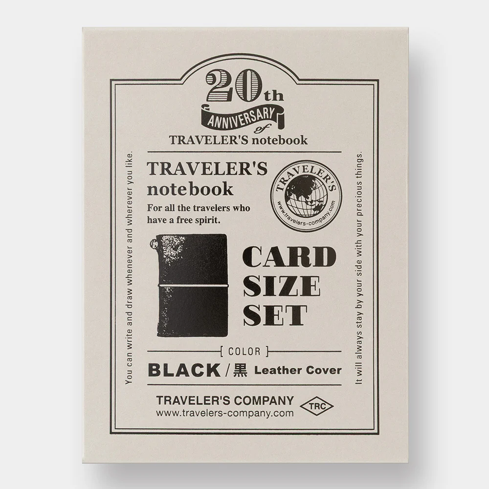 Traveler's Company | Set Cuaderno Traveler's Notebook Card 20º Aniversario Black