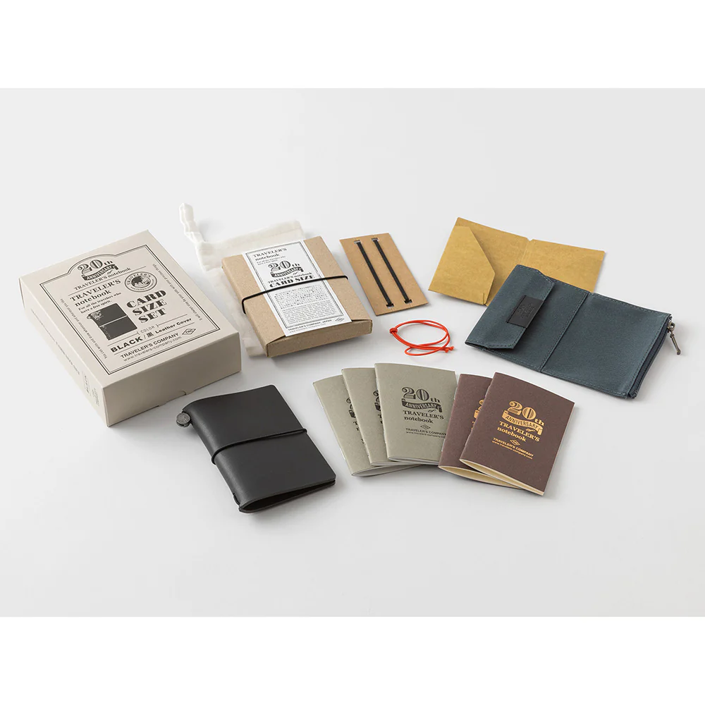 Traveler's Company | Set Cuaderno Traveler's Notebook Card 20º Aniversario Black - Image 2