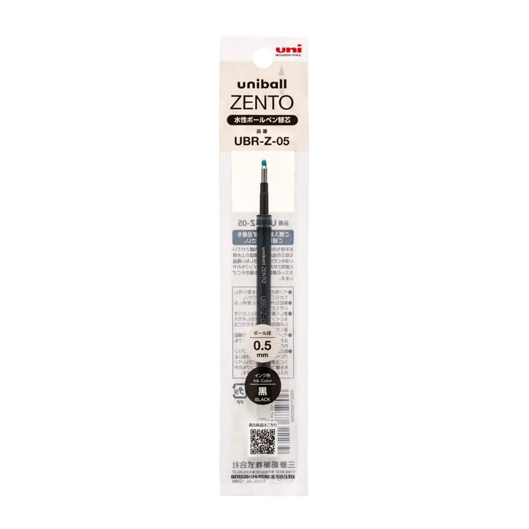 Uniball | Recambio Negro 0.5mm para Bolígrafo Uniball Zento