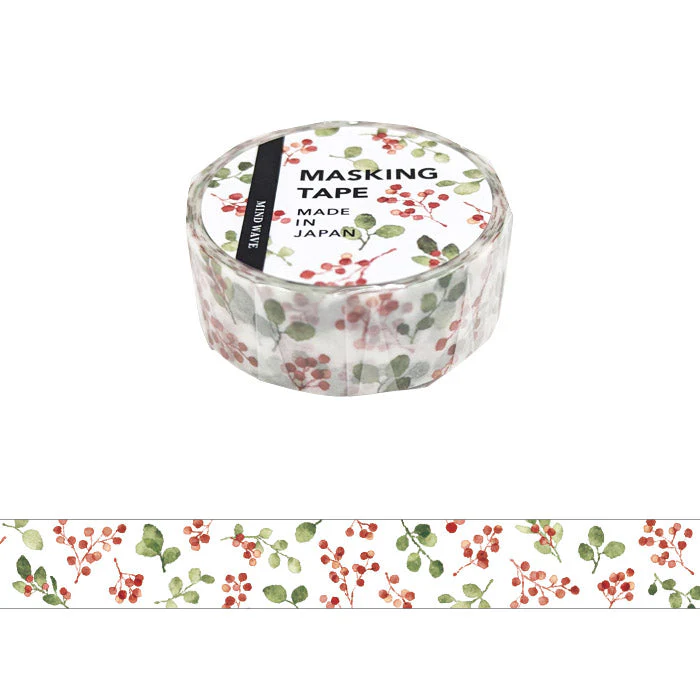 Mind Wave | Flower Watercolor Red Washi Tape