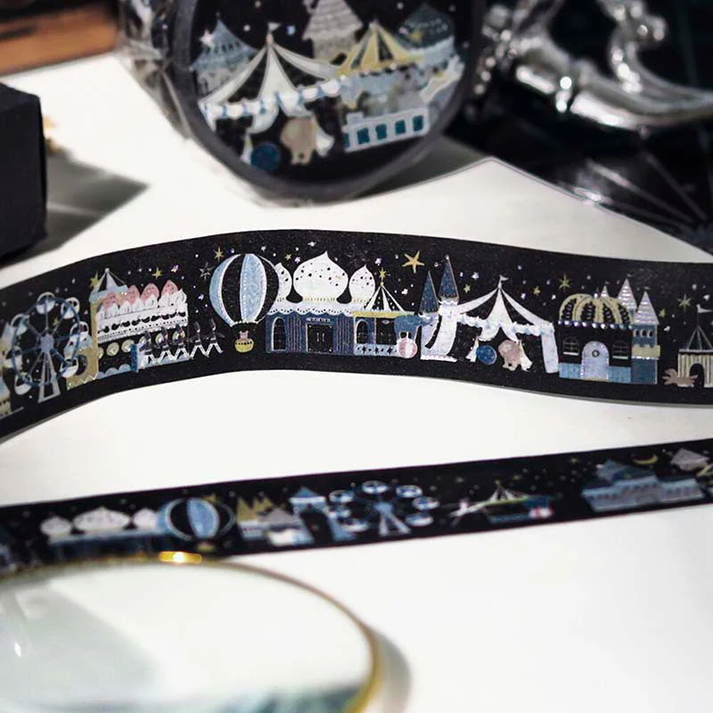 BGM | Foil Midnight Amusement Park Washi Tape - Image 3