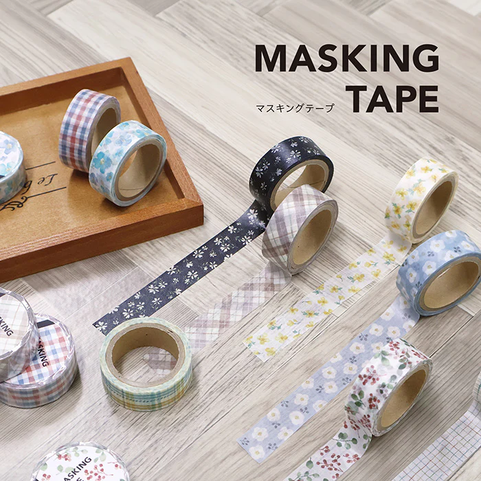 Mind Wave | Pattern Check Green & Yellow Washi Tape - Image 2
