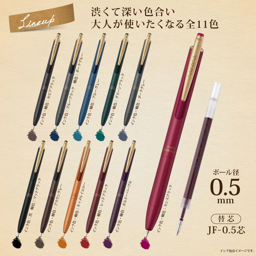 Zebra | Bolígrafo Metálico Sarasa Grand Clip 0.5mm Bordeux Purple - Image 2